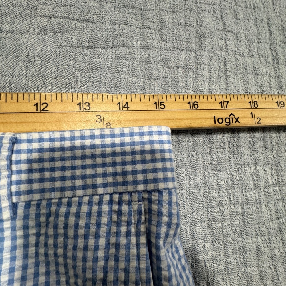 Southern Tide Shorts Mens 30x8 Blue Gingham Seersucker Flat Front Skipjack Check - Picture 5 of 8